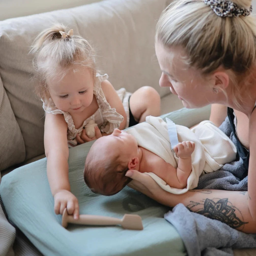 Organic Cotton Baby Changing Mat Cover (Roman Green)